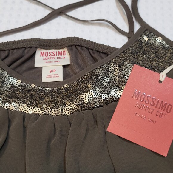 Mossimo Chiffon Layered Cami Tank Top w/Gold Sequins - Bundle of 3, Size S NWT - Picture 4 of 12
